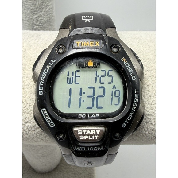 Timex Other - Timex 170 Mens Watch New Battery 2015 Black 38MM 8" 30 Lap Ironman Triathlon